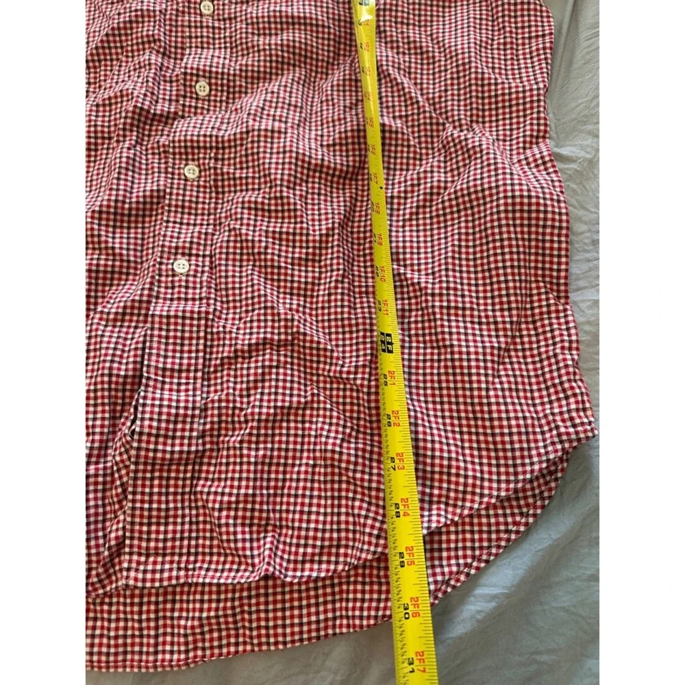 Polo Ralph Lauren Blake Mens Red White Gingham Check Cotton Button Down Shirt M